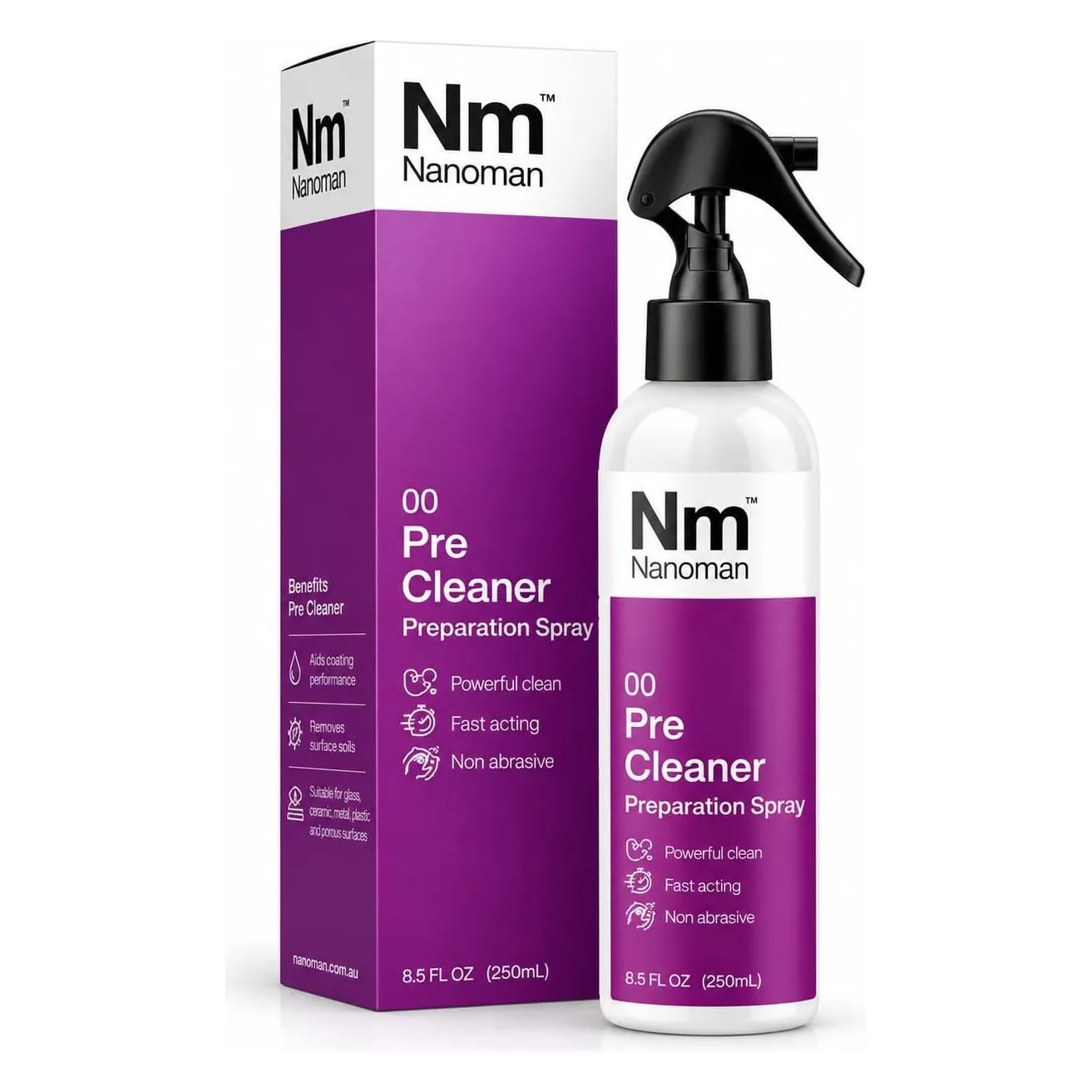 Pre Cleaner 250 ml spray bottle and box