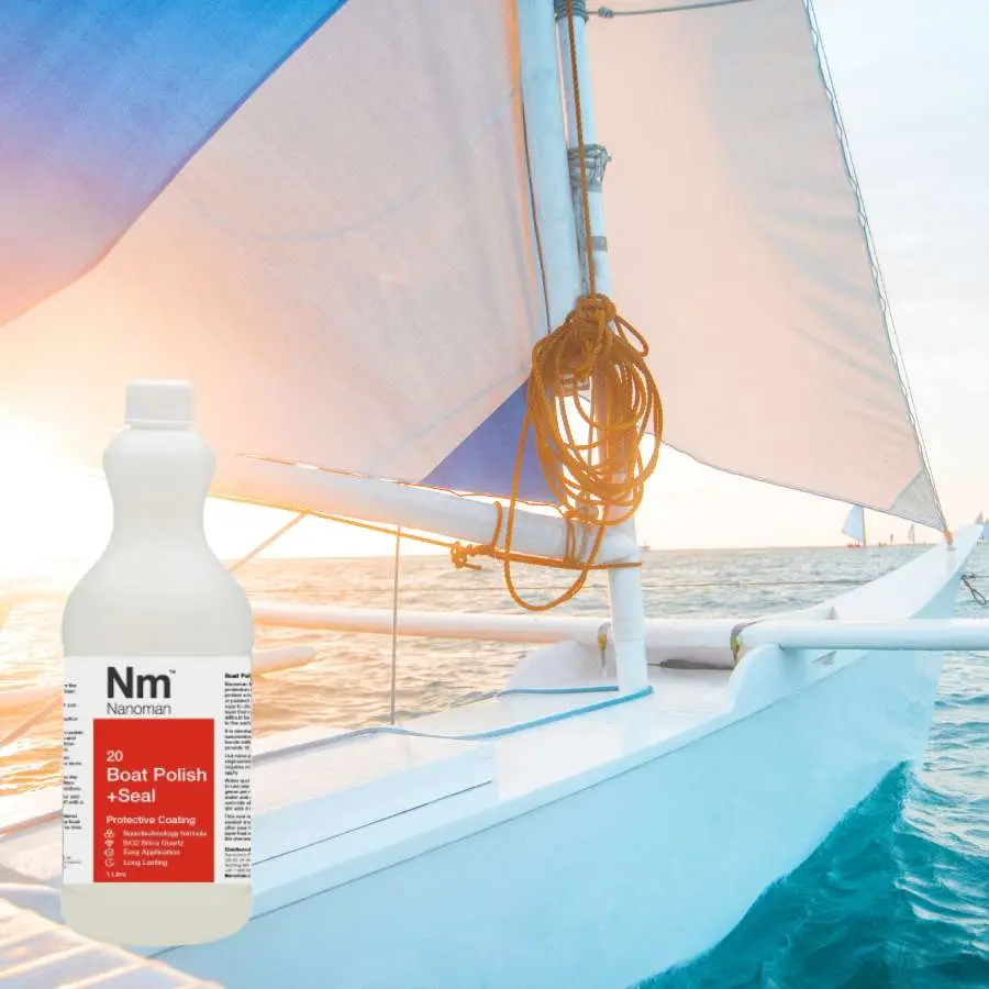 Boat Polish + Seal by a sailing boat