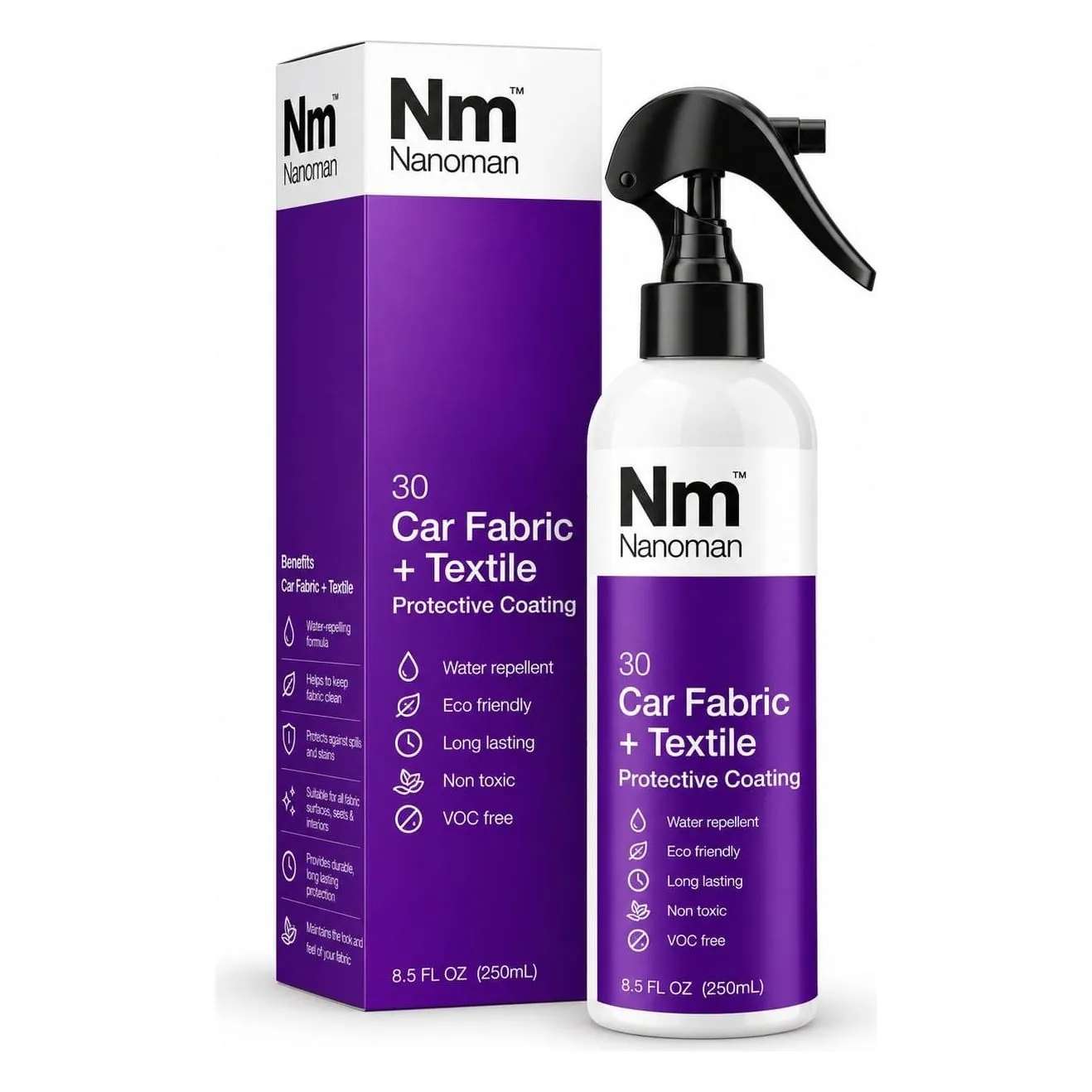 Car Fabric Protector Spray 250 ml spray bottle and box
